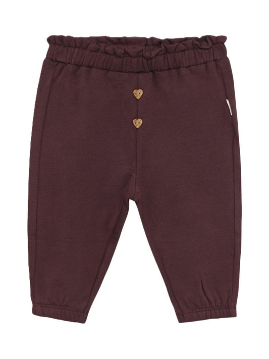 Baby Plum Sweatpants Heart Buttons