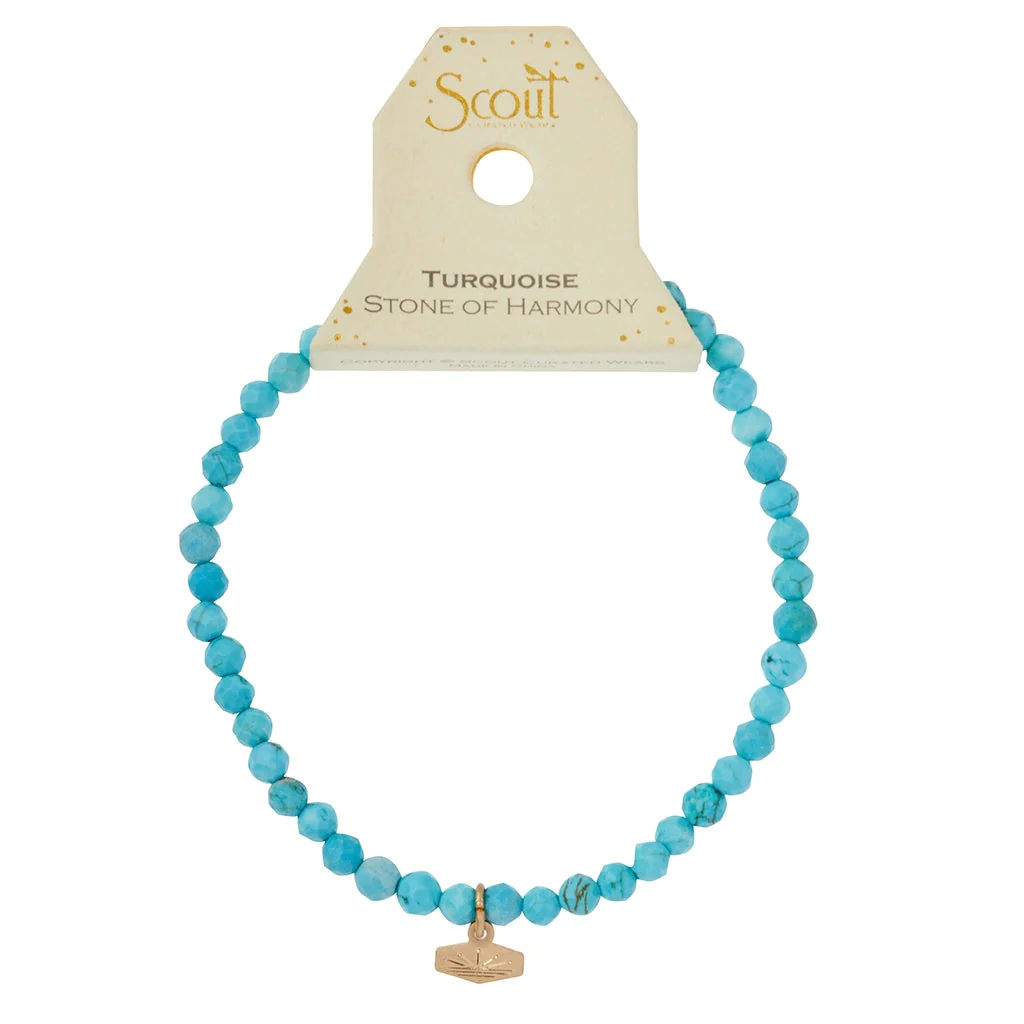 Mini Stone Stacking Bracelet - Turquoise