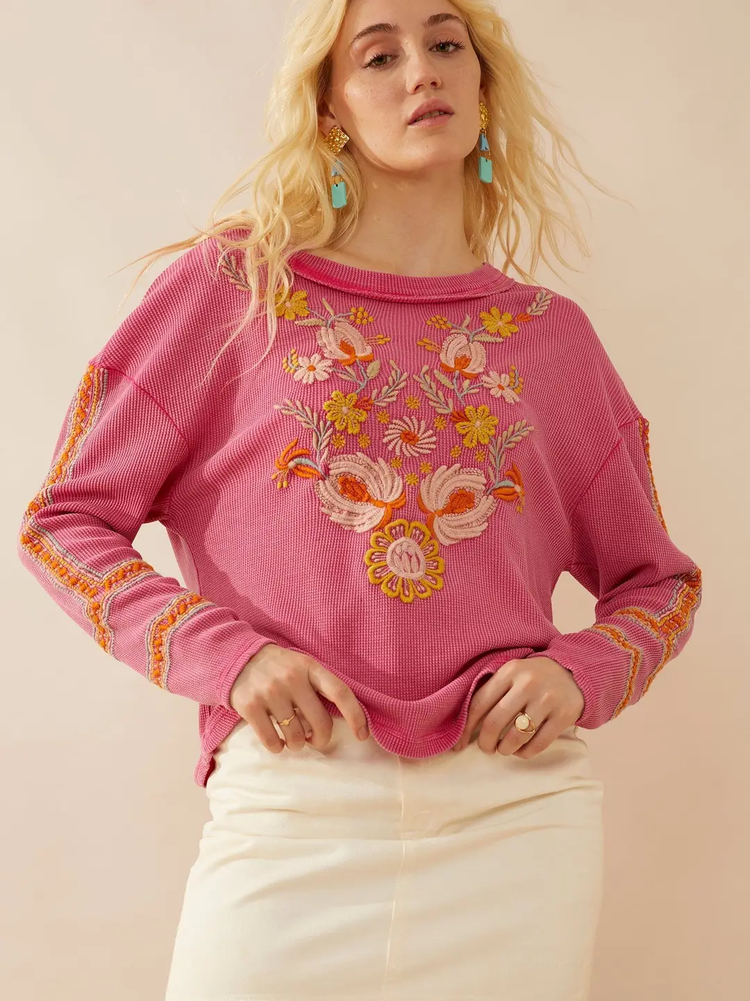 Hadass Floral Embroidered Top