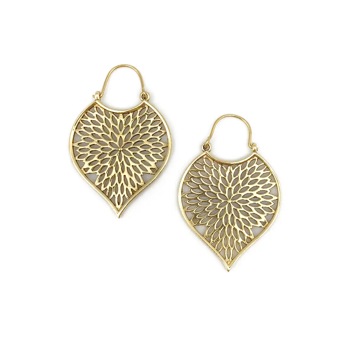 Gold Cascading Petal Earrings