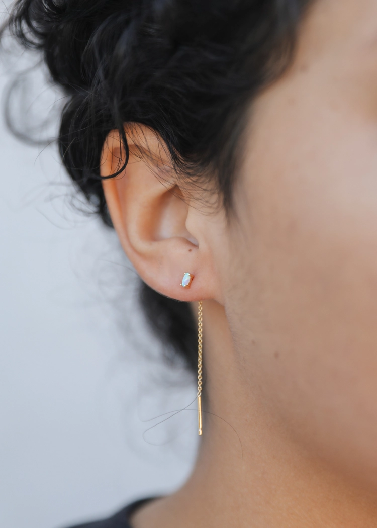 Studded Threader Earrings