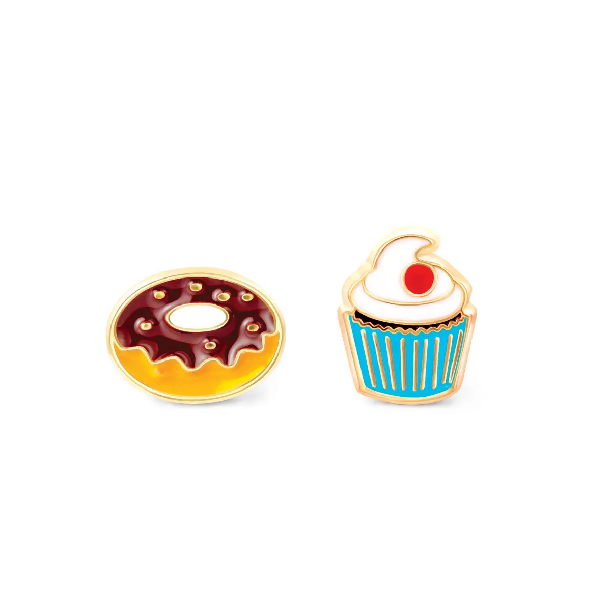 Donut + Cupcake Stud Earrings