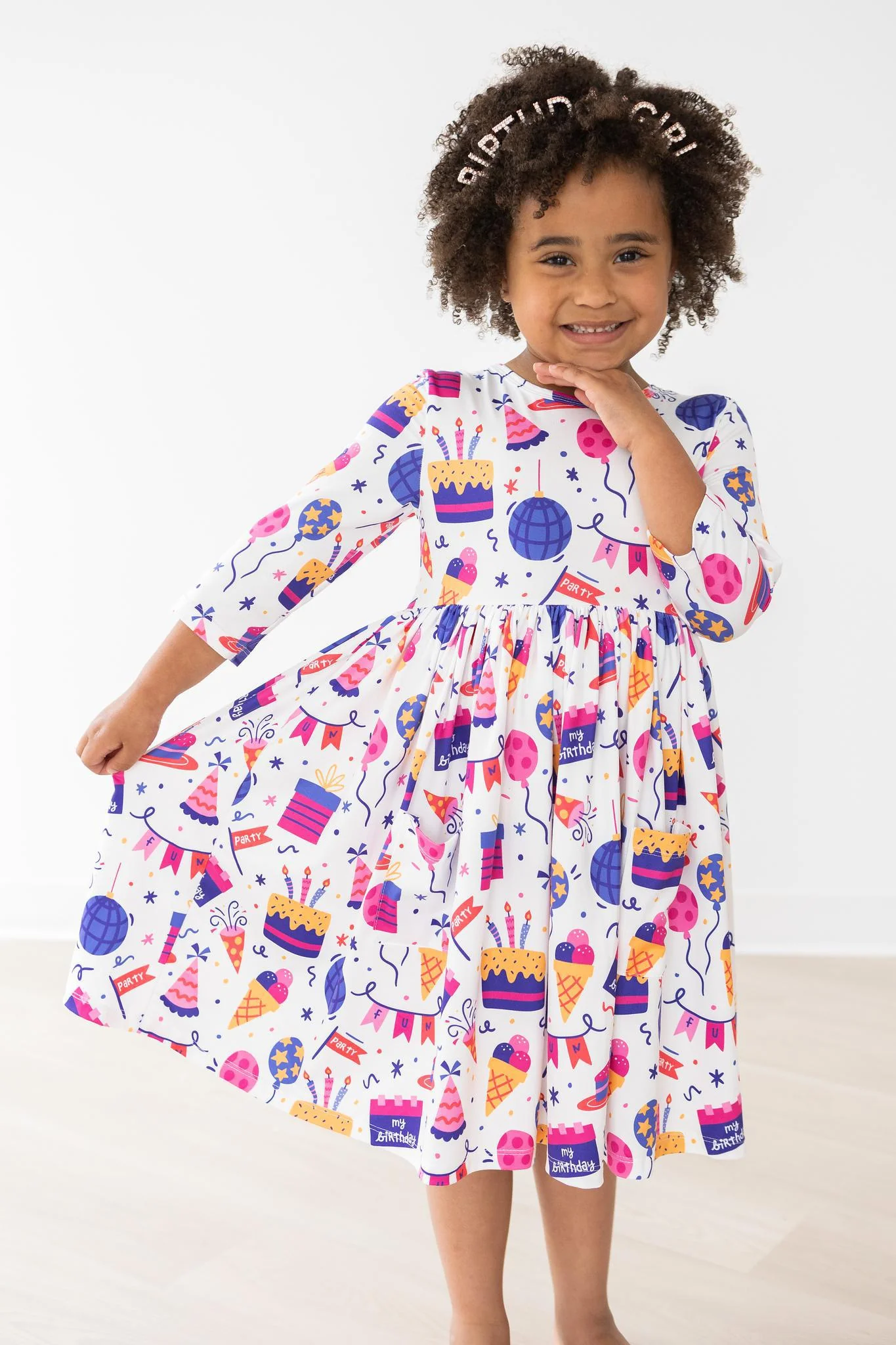 Girls Happy Birthday Twirl Dress