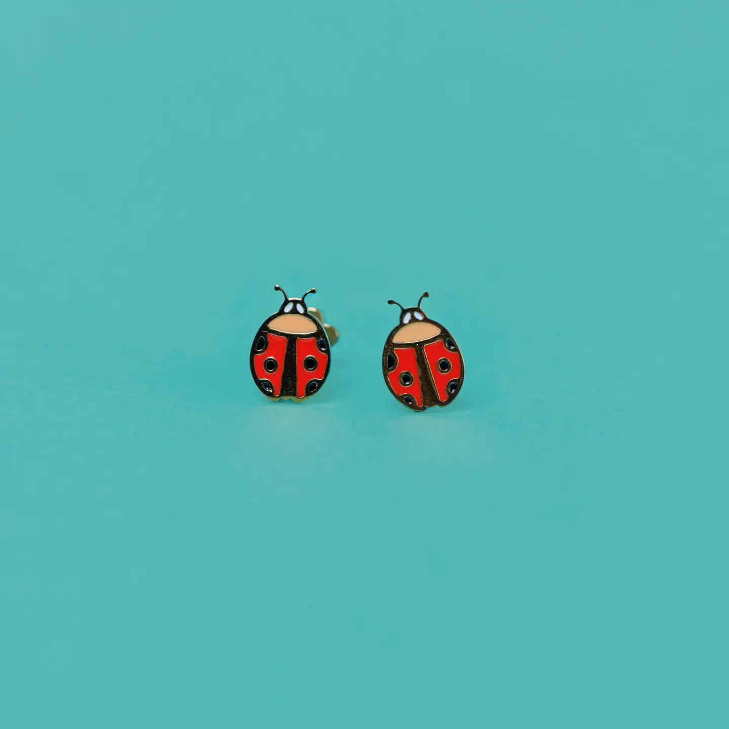 Ladybug Flat Back Earrings