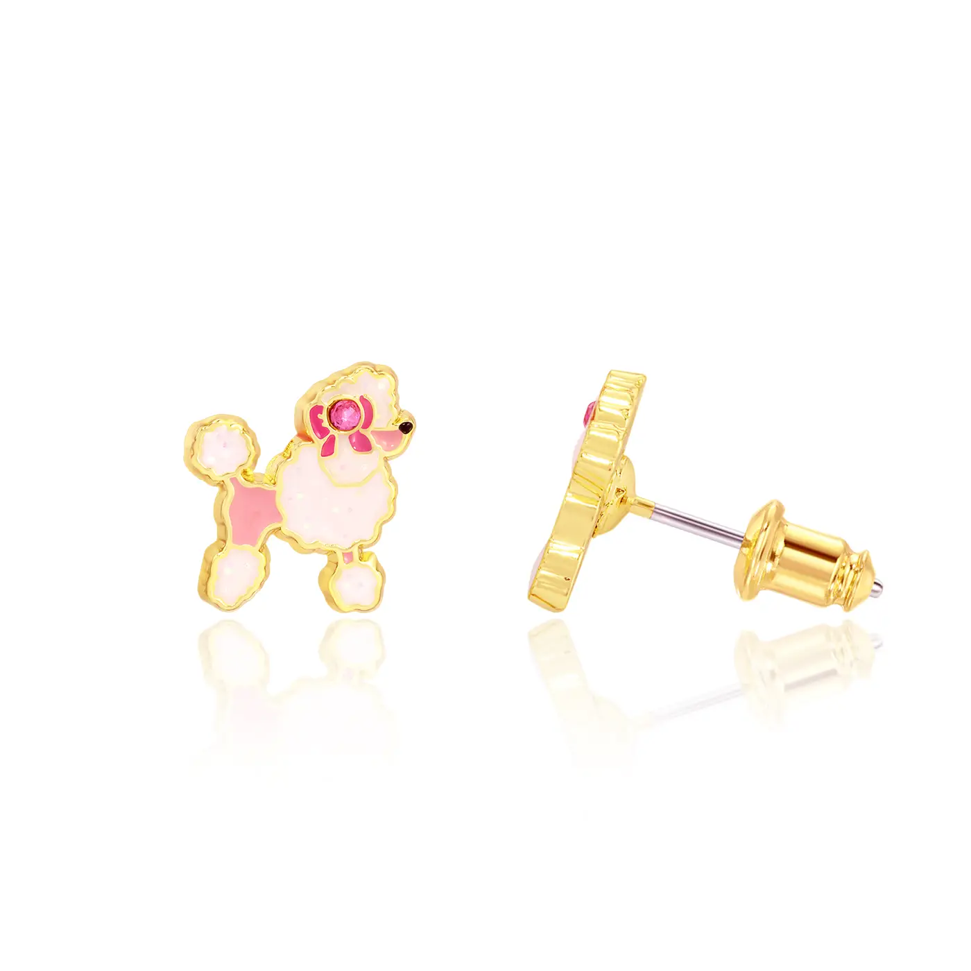 Pretty Poodle Stud Earrings