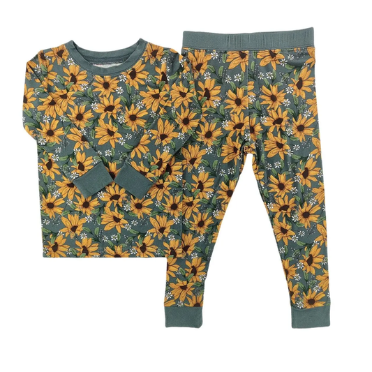 Girls Sunflower Meadow Bamboo Pajamas