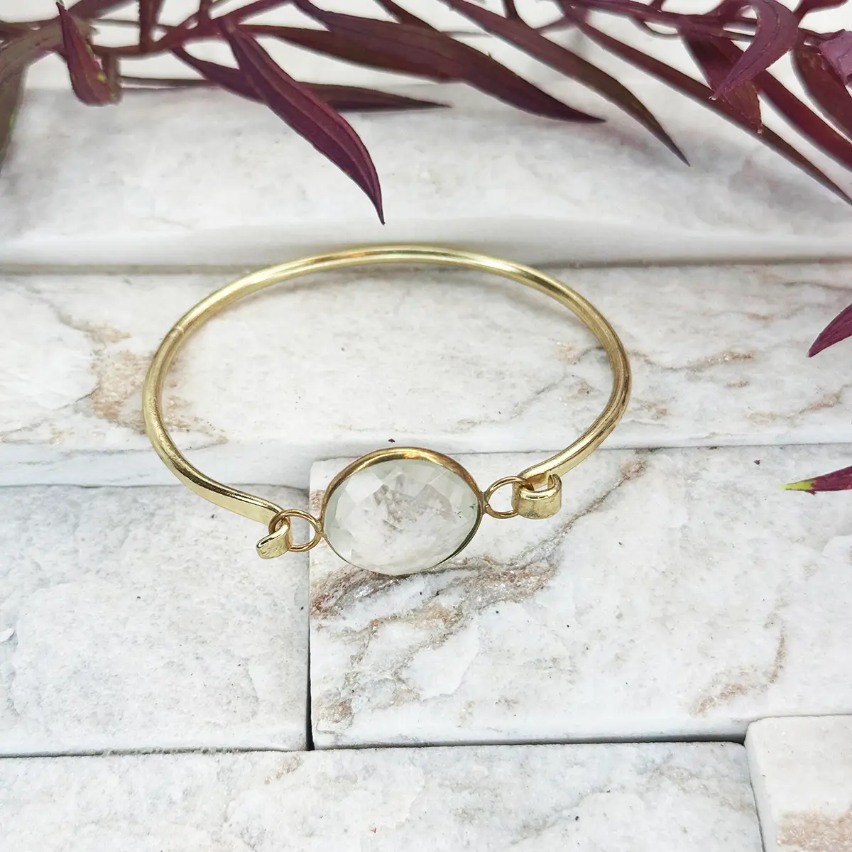 Semi-Precious Bangle Bracelet