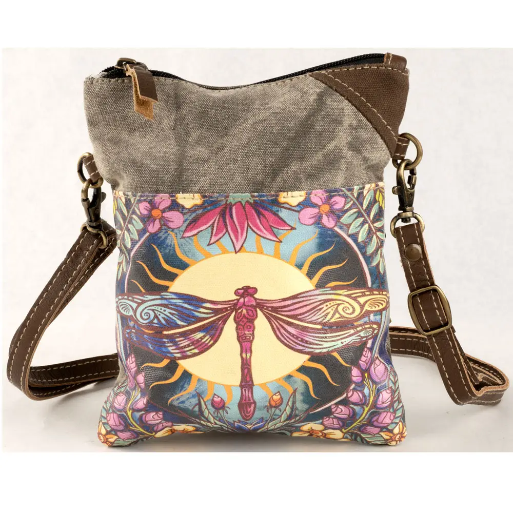 Canvas Dragonfly Passport Bag