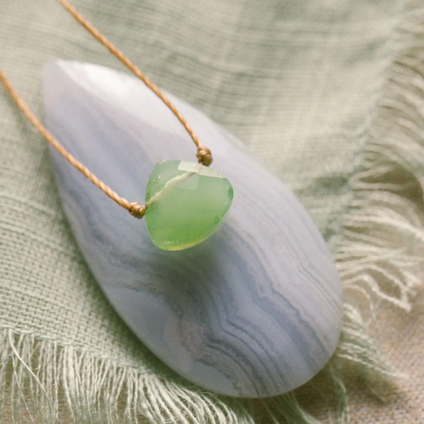 Soul Shine Necklace Jade Green for Embrace & Journey