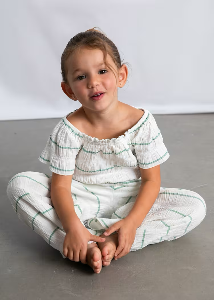 Girls Striped Pants & Top Set