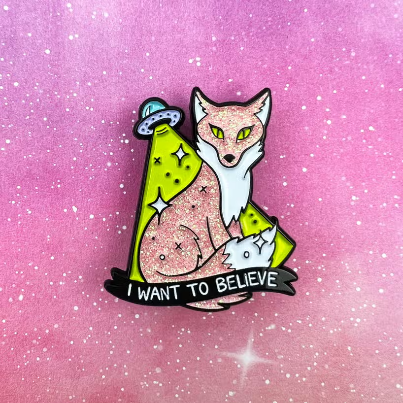 I Want to Believe Fox Enamel Pin