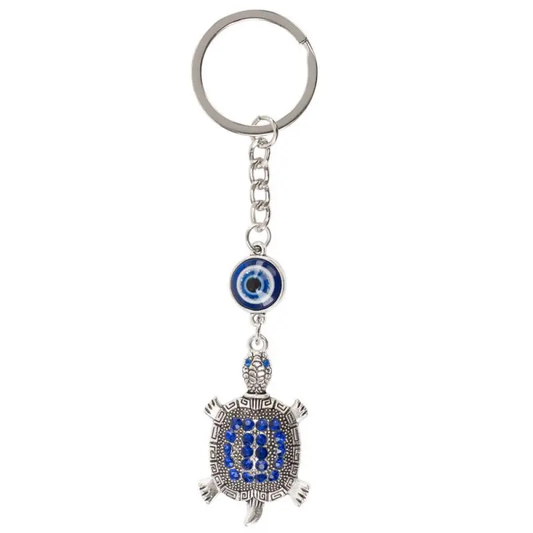 Turtle Evil Eye Keychain