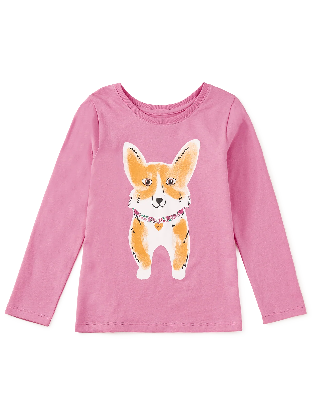 Girls Double Sided Corgi Long Sleeve Tee