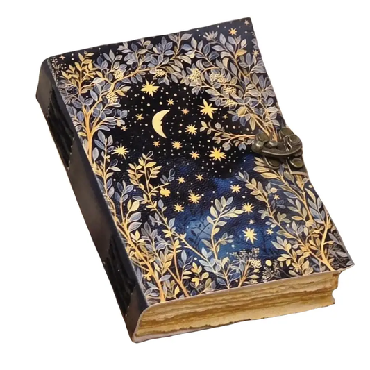 Branches + Night Sky Vintage Leather Journal