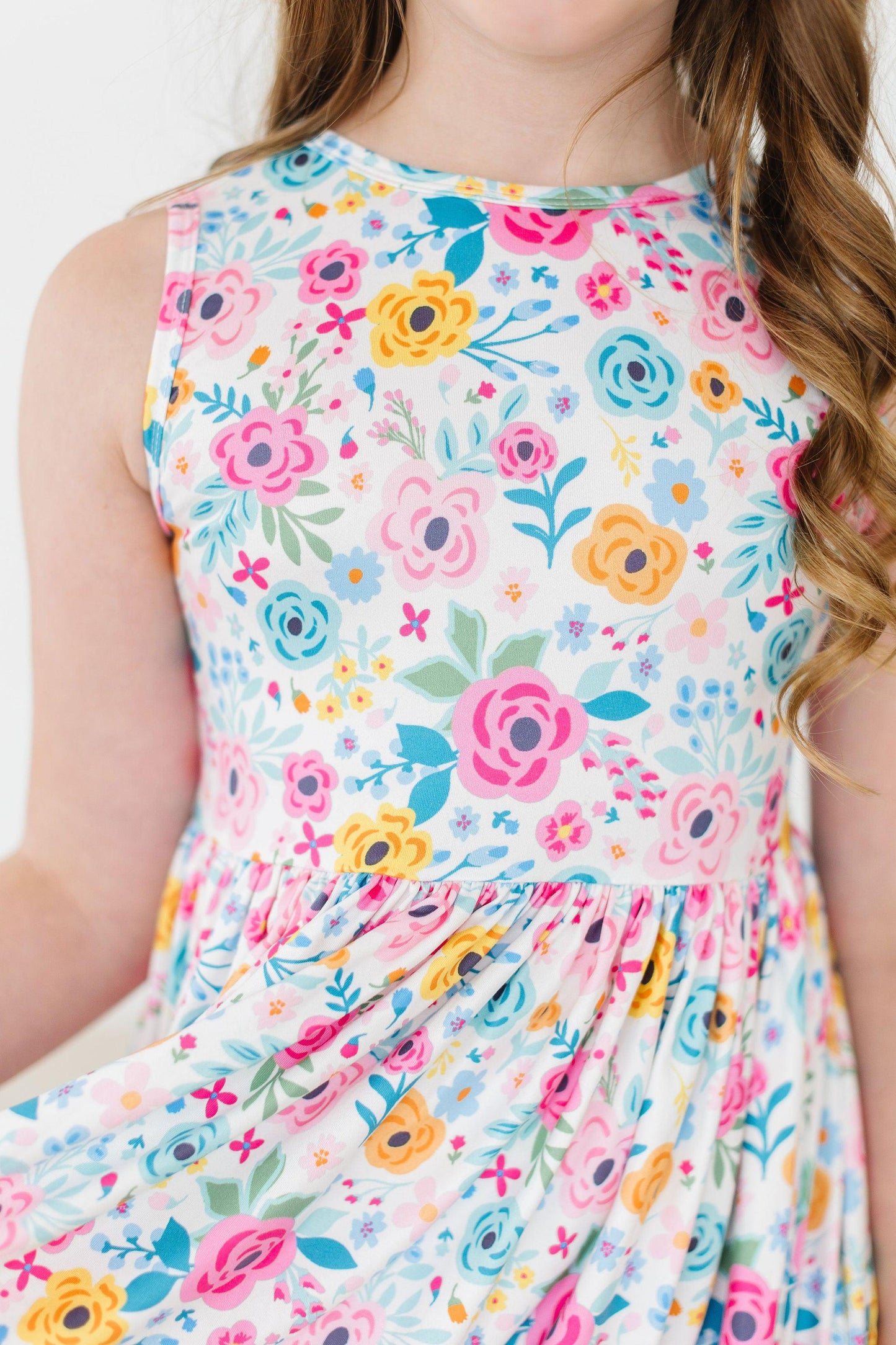 Girls Sunshine Blooms Tank Dress