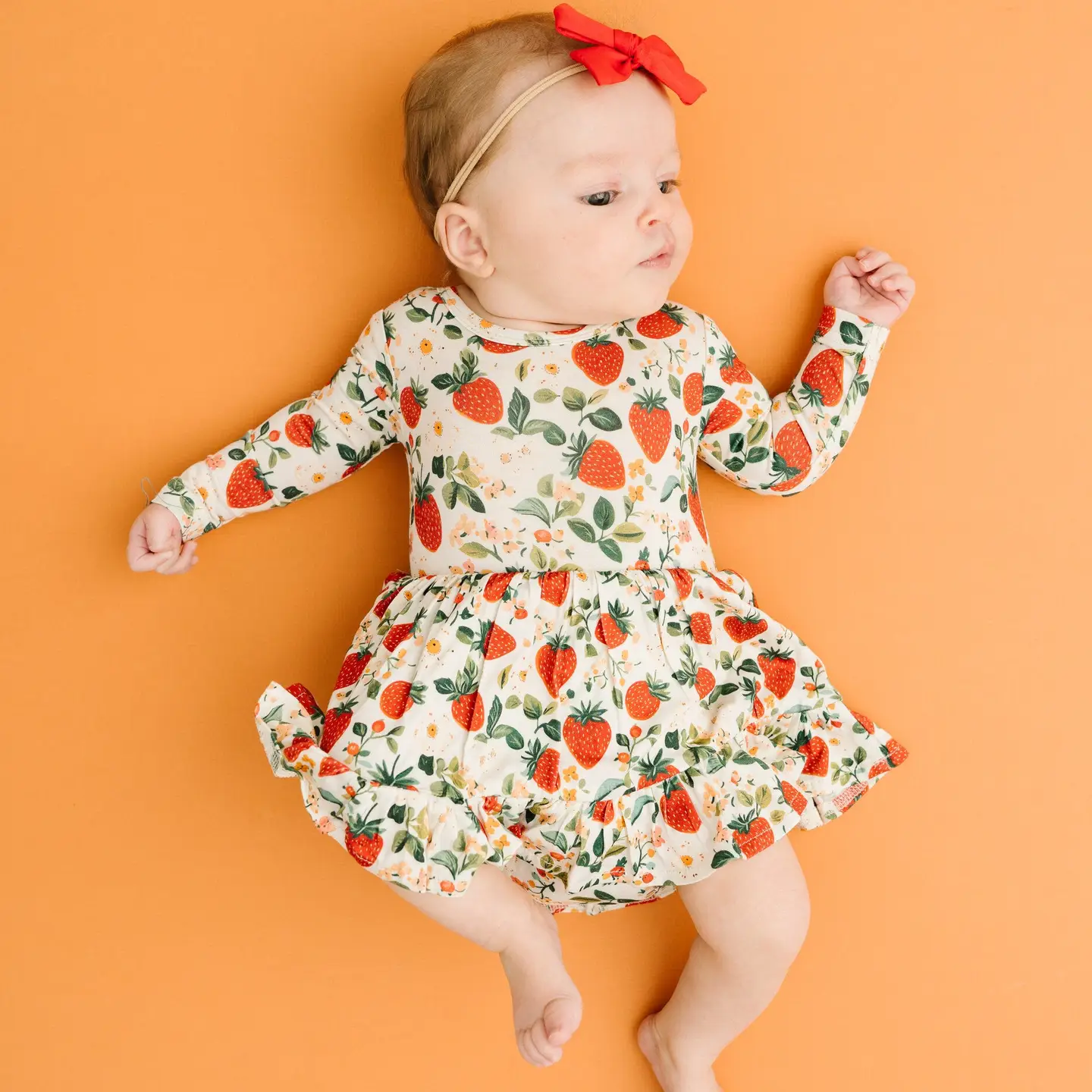 Baby Vintage Strawberry Bamboo Dress