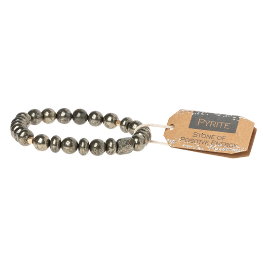 Stone Bracelet Pyrite for Energy