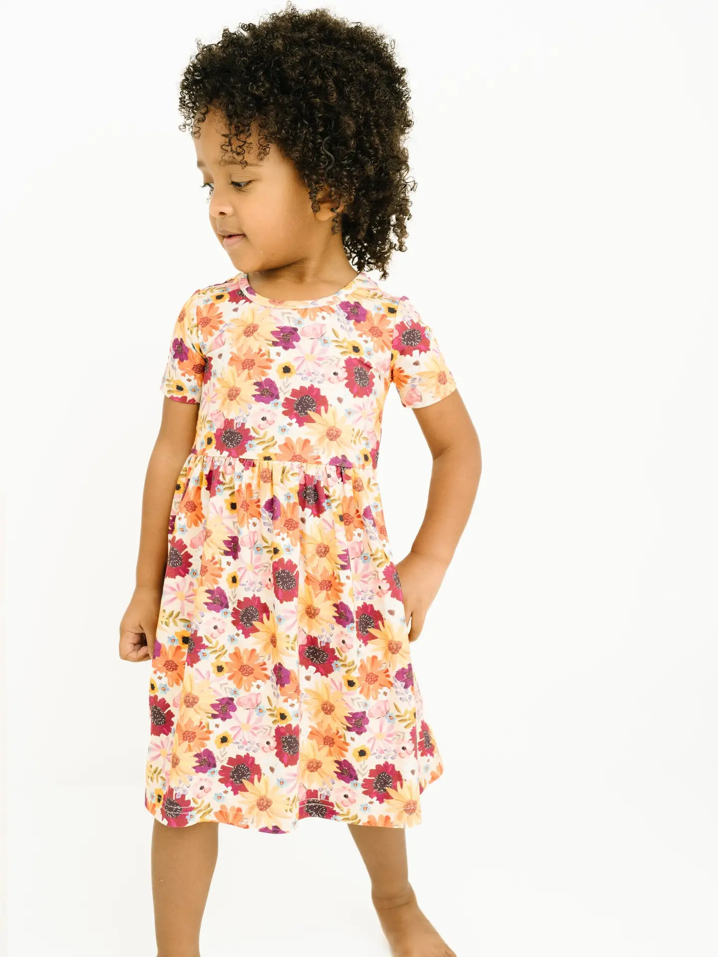 Girls Floral Mashup Bamboo Dress