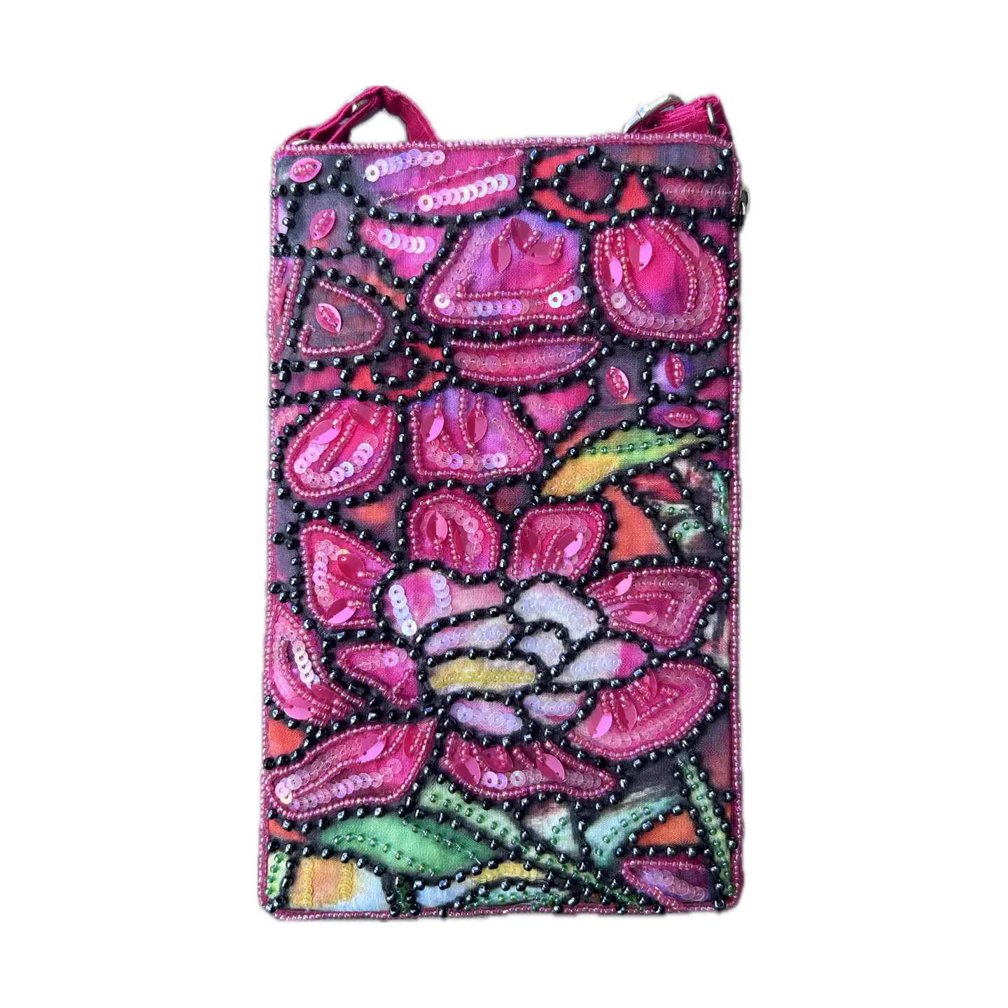 Beaded Purse - Peony