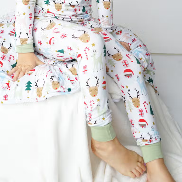 Santa & Friends Bamboo Kids Pajamas