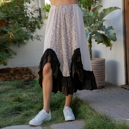 Whimsical Mid-Length Ruffle Skirt