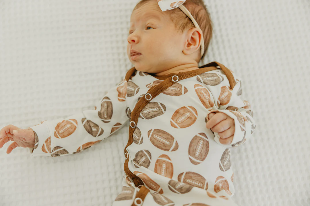 Blitz Football Newborn Knotted Gown