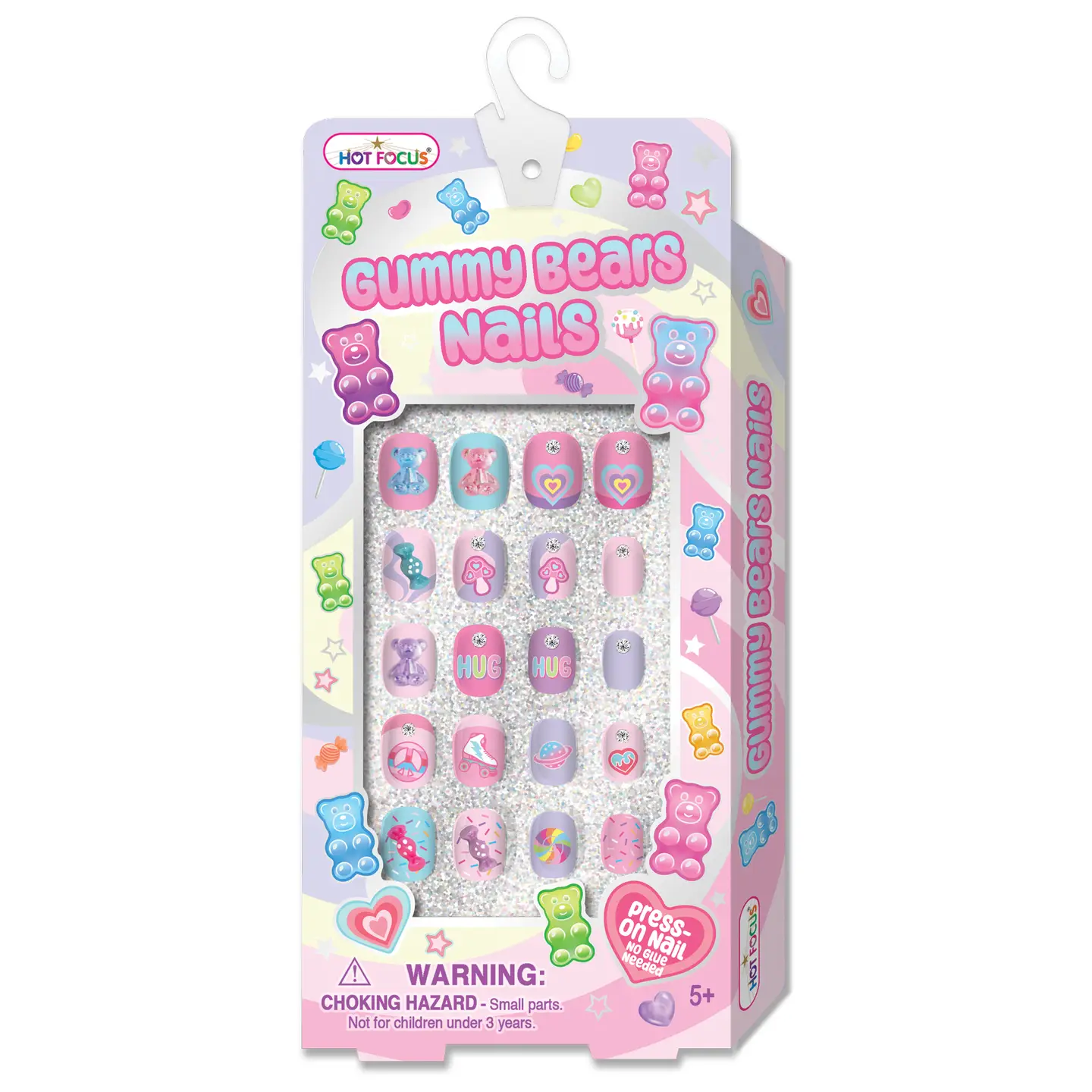 Girls Gummy Bear Press On Nails