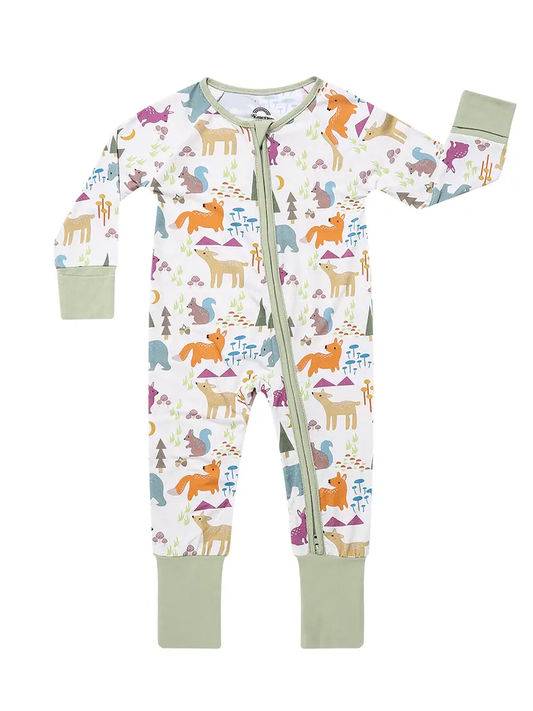 Bamboo Baby Pajamas - Forest Friends