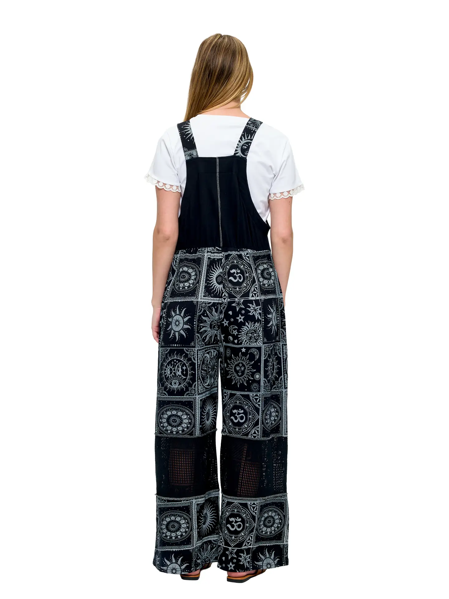 Celestial Om Patchwork Overalls