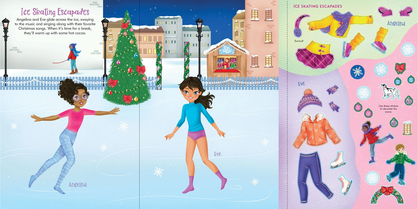 Christmas Sticker Doll Dress-Up Book