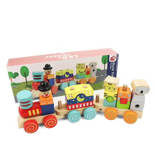 Wood Stracking Train Toy