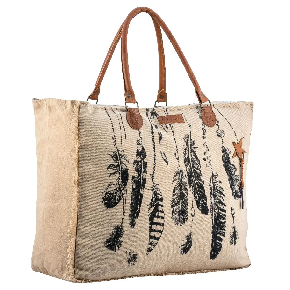 Feathers Fringe Weekender Bag