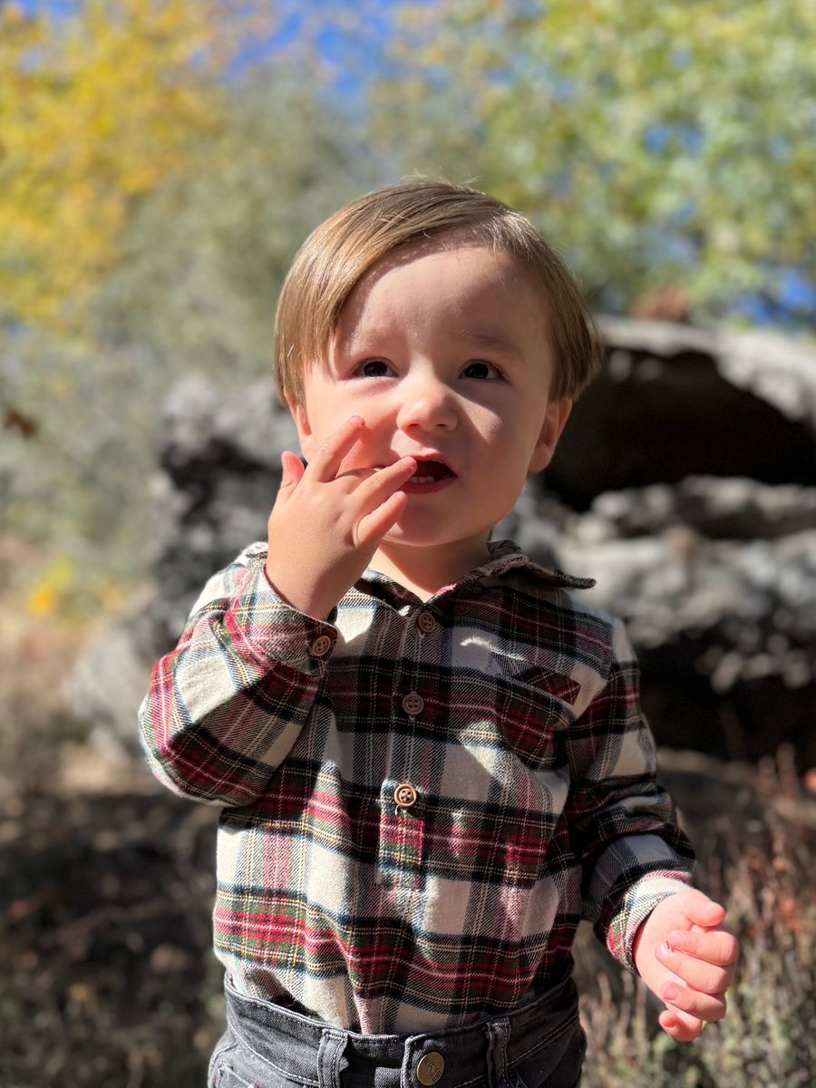 Baby Jasper Plaid Onesie