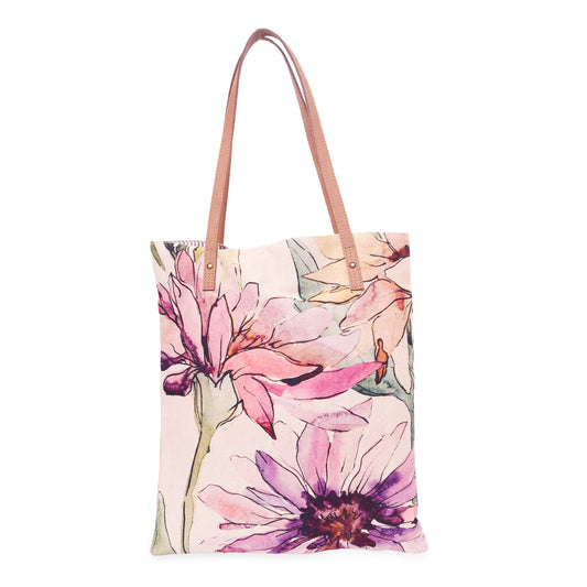 Wild Aster Book Bag Tote