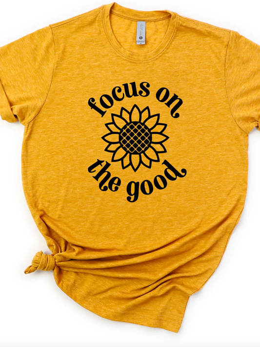 Focus On the Good T-Shirt - Gold