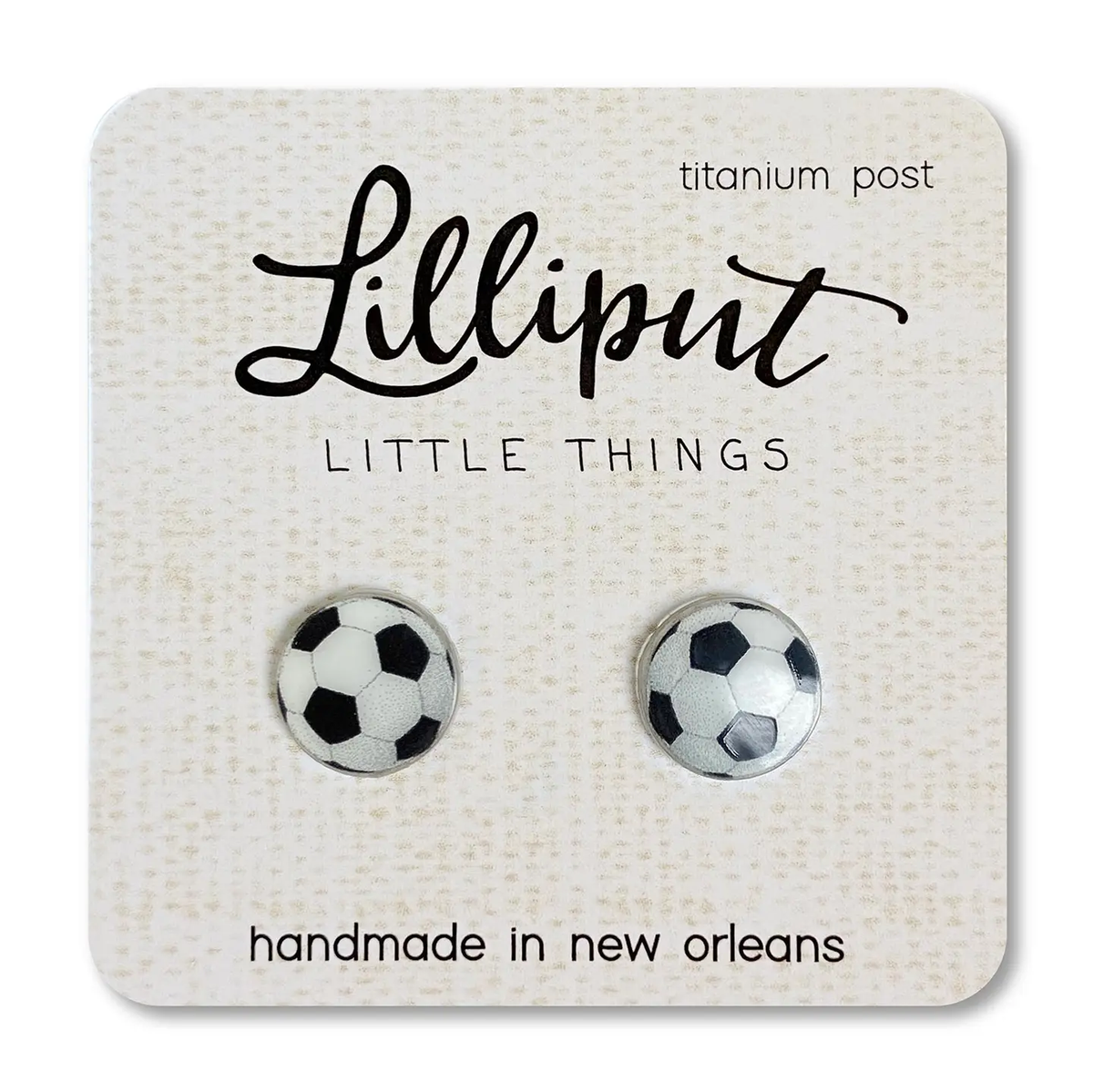 Soccer Ball Stud Earrings
