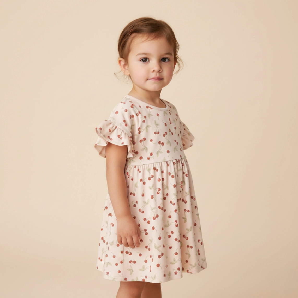 Girls Organic Cherry Dress