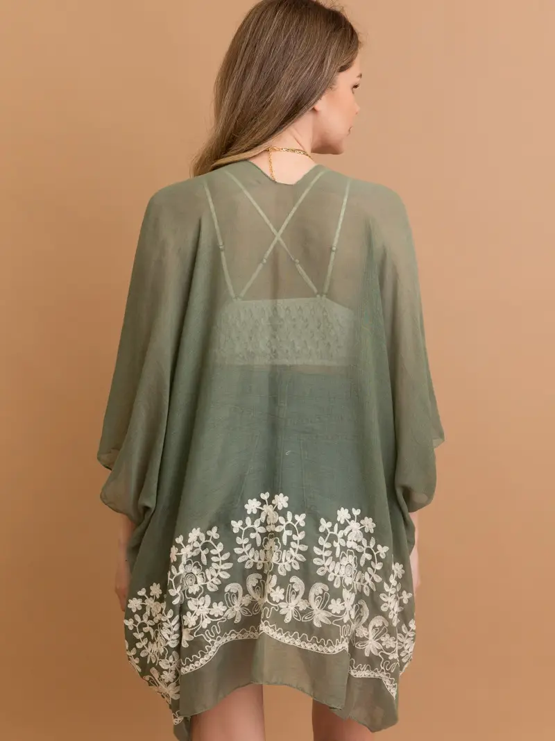 Lightweight Embroidery Kimono