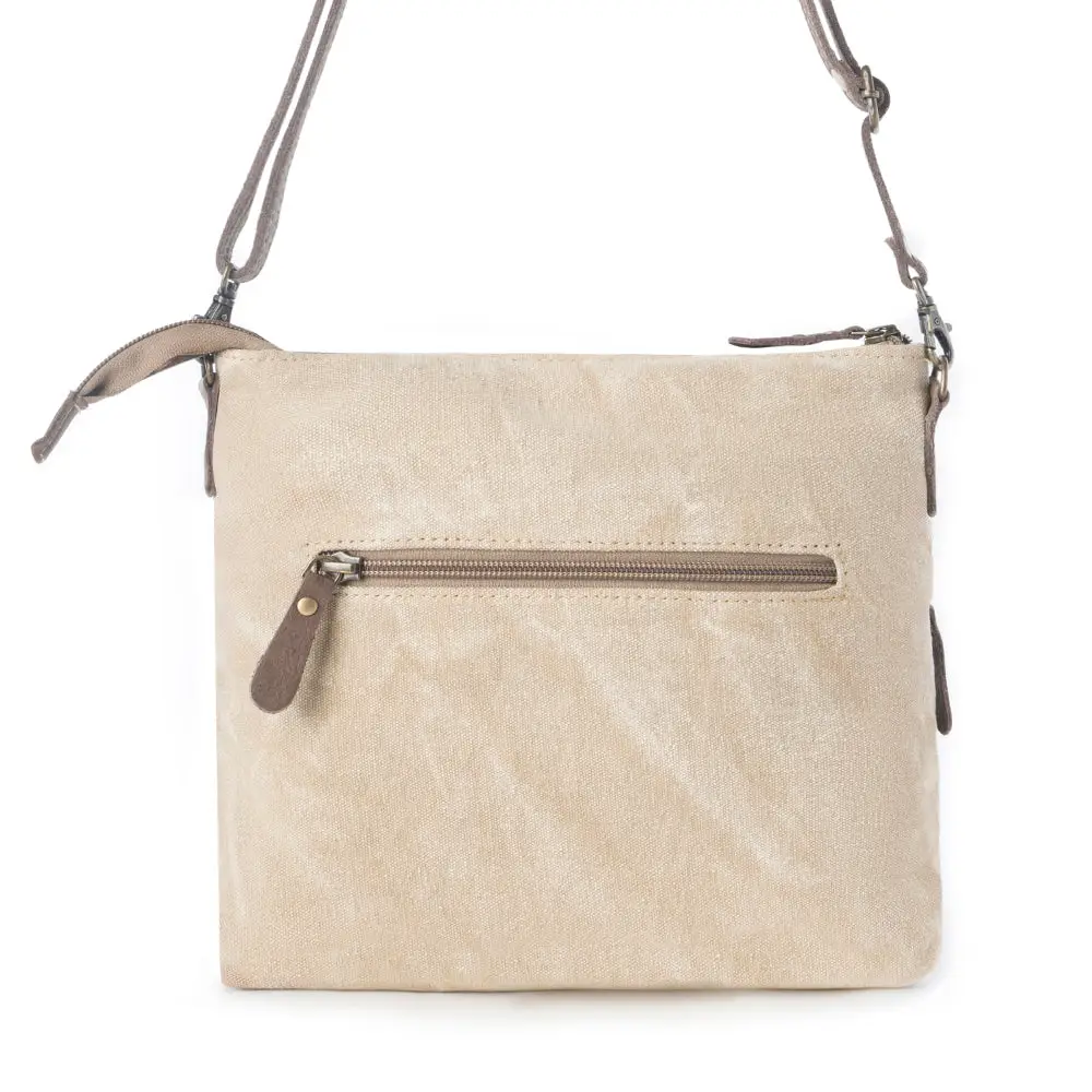 Wildprint Trail Ivory Canvas Crossbody Bag