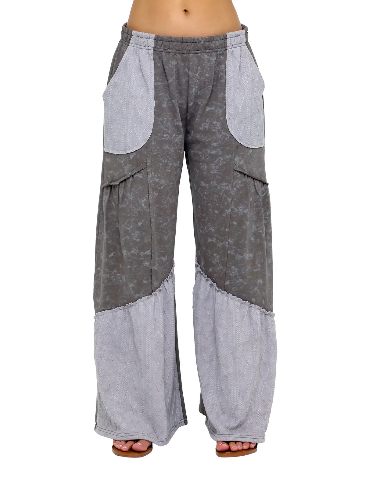 Vintage Washed Patchwork Pants