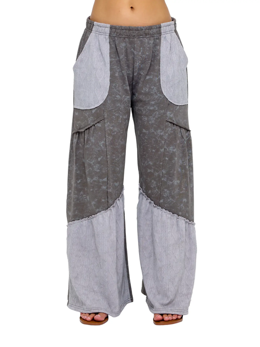 Vintage Washed Patchwork Pants