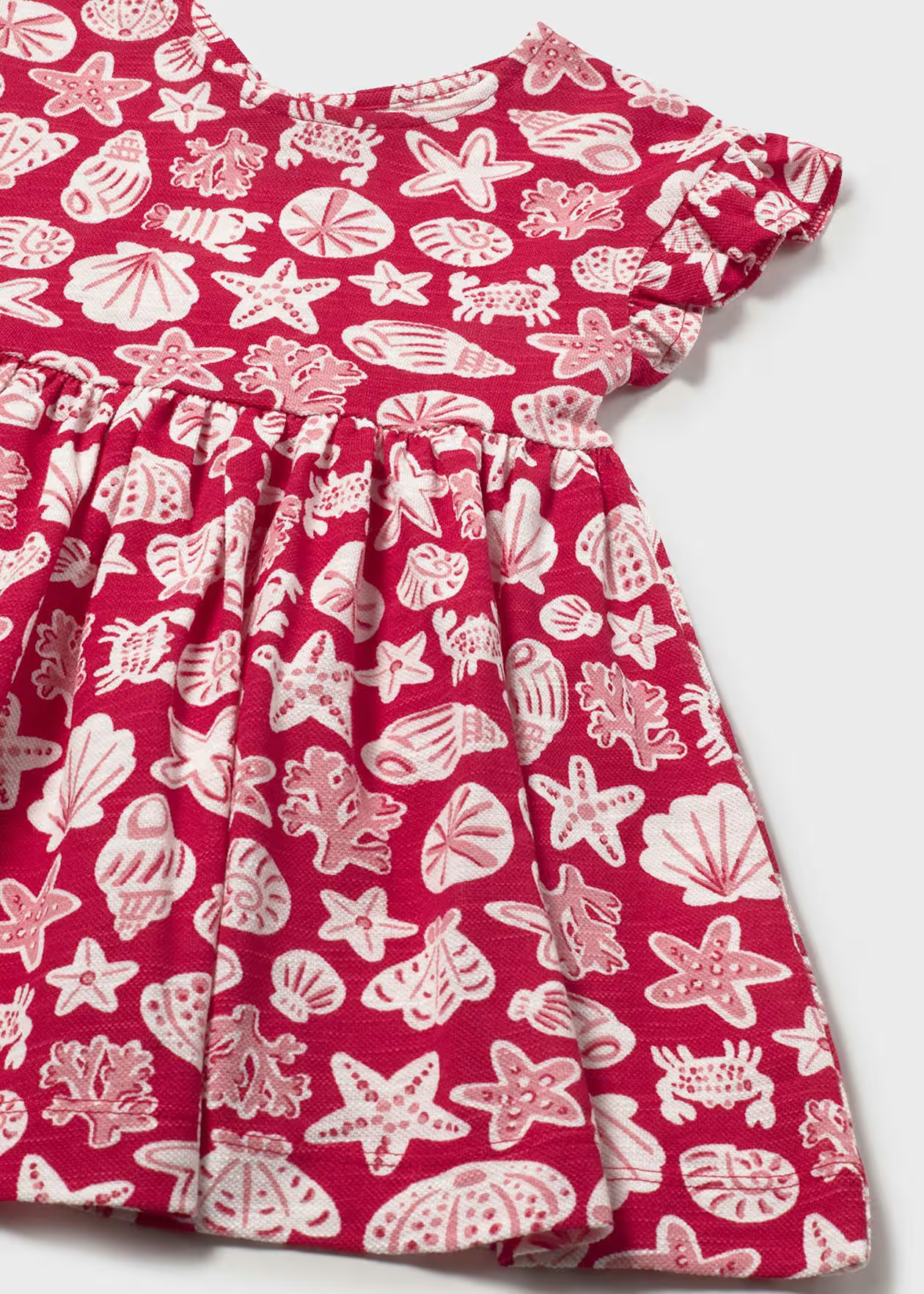 Girls Seashell Red Dress