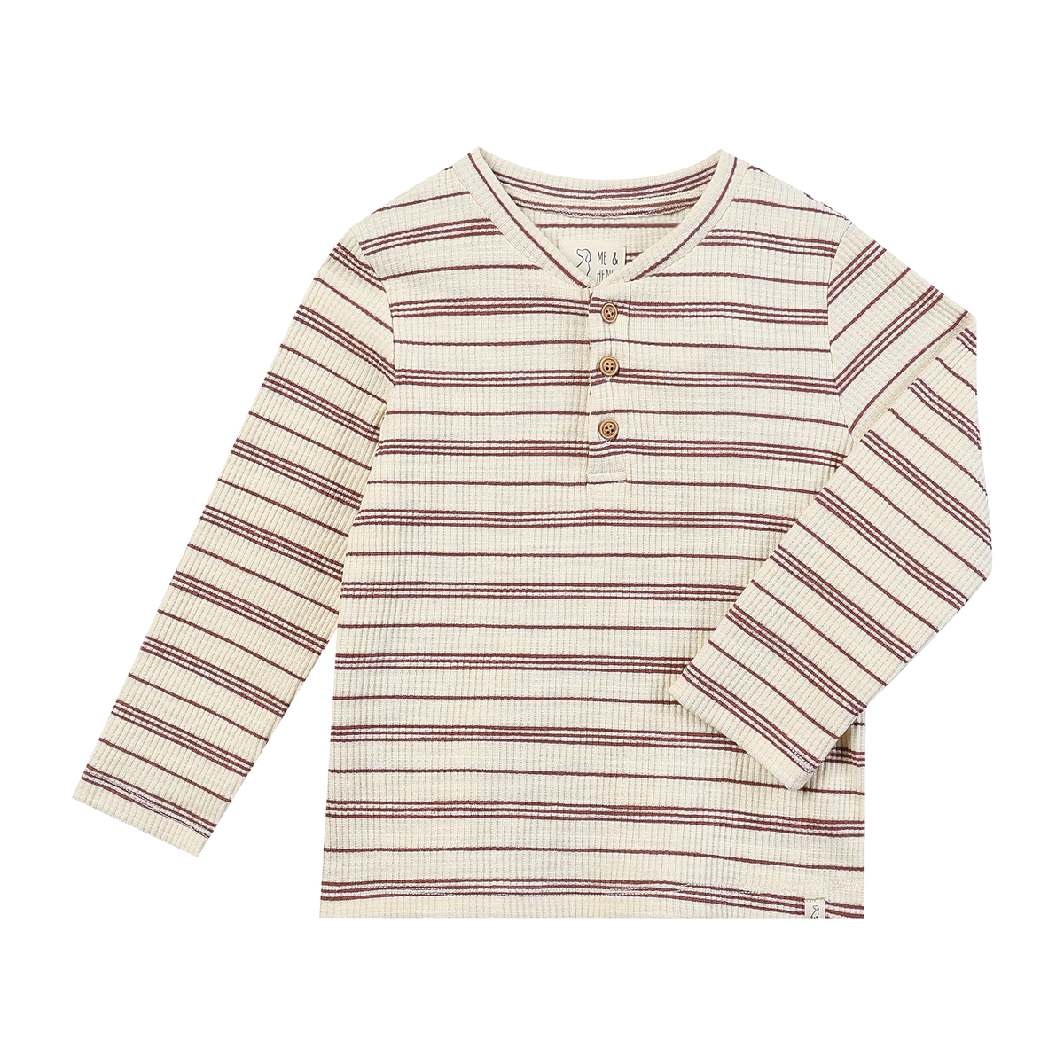 Boys Adams Ribbed Henley Top
