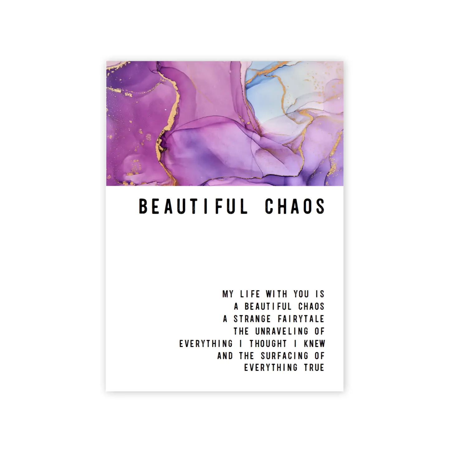 Beautiful Chaos Greeting Card