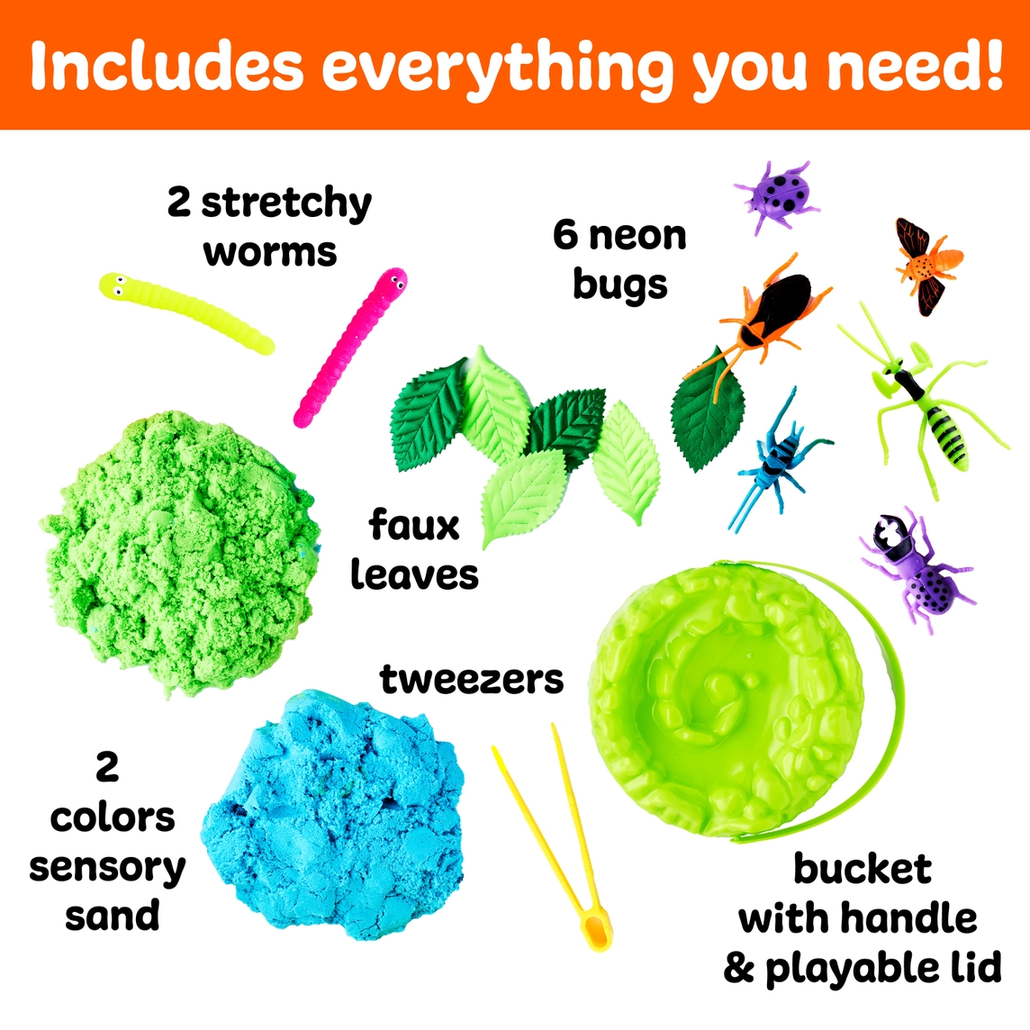 Sensory Adventure Bucket - Neon Bugs