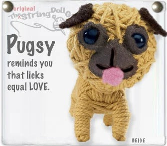 Pugsy the Pug String Doll Keychain
