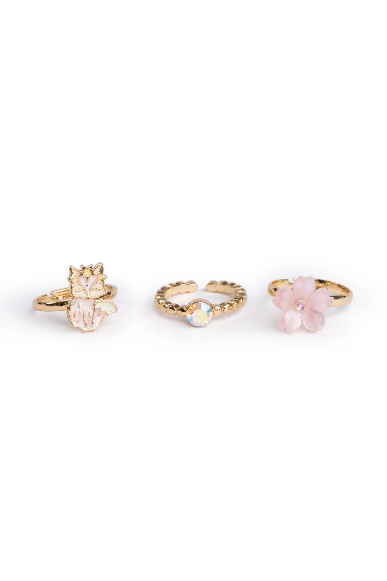 Girls Foxy Floral Ring Set