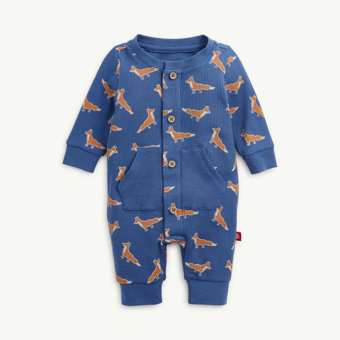 Baby Fox Waffle Romper