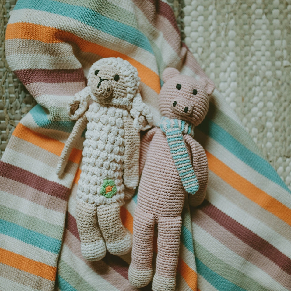 Organic Lamb Knit Rattle