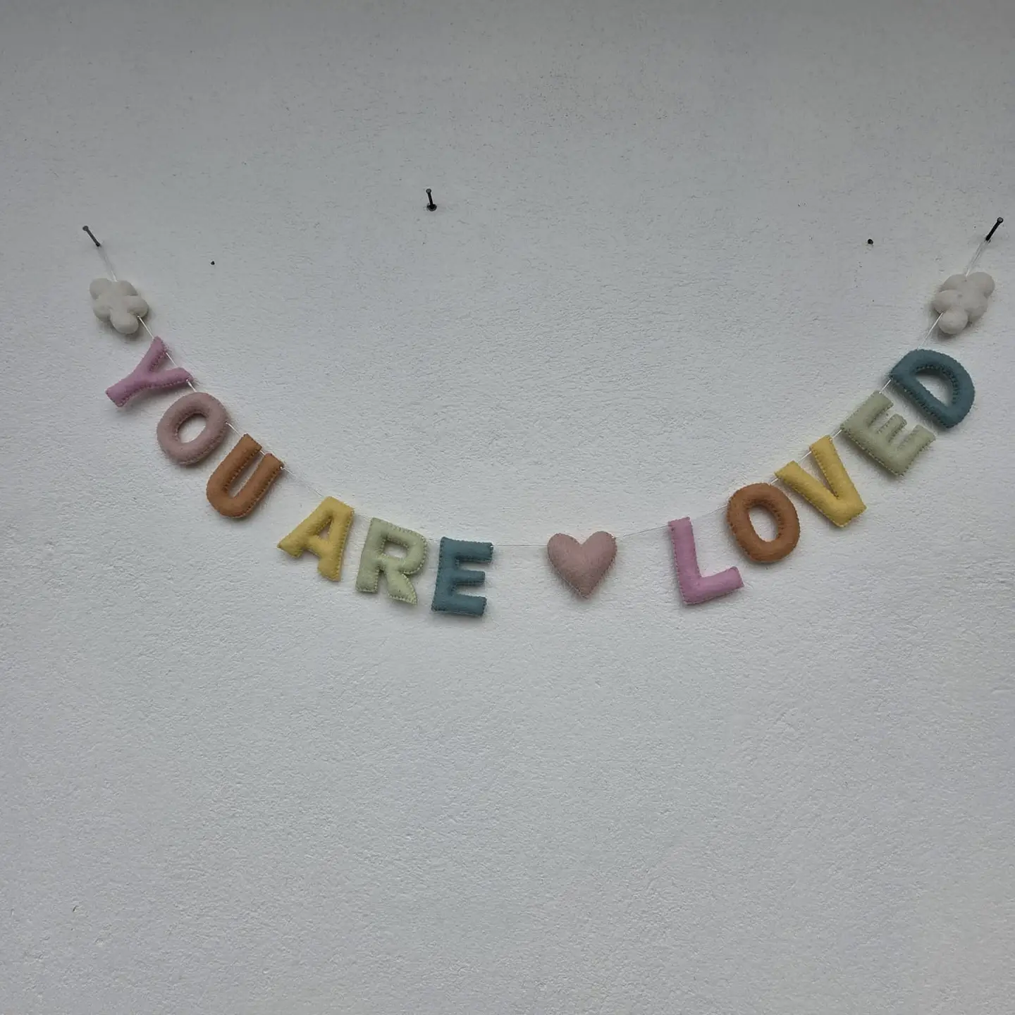 You Are Loved Felted Garland